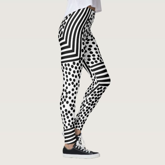 Lignes de points Polka funky Leggings gras (Droite)
