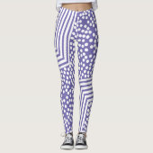 Lignes de points Polka funky Leggings gras (Devant)