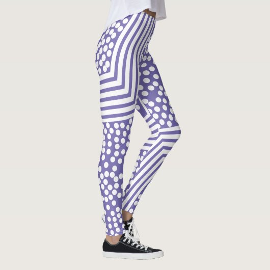 Lignes de points Polka funky Leggings gras (Droite)