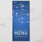 Lignes de scintillement bleu de menu élégant de (Dos)