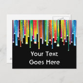 Lignes de séchage de la carte postale de peinture (Devant / Derrière)