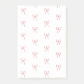 Lignes de vaches dans Coquette Pink Post-It Notes (Devant)