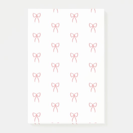 Lignes de vaches dans Coquette Pink Post-It Notes (Devant)
