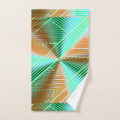Lignes dégradées multicolores géométriques moderne (Serviette à main)