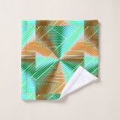 Lignes dégradées multicolores géométriques moderne (Gant de toilette)