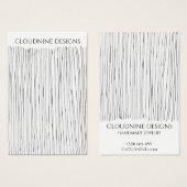 Lignes d'encre portant collier bijoux carte d'affi (Devant & derrière)