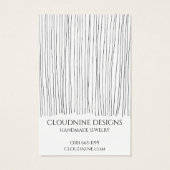 Lignes d'encre portant collier bijoux carte d'affi (Dos)