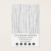 Lignes d'encre portant collier bijoux carte d'affi (Dos)