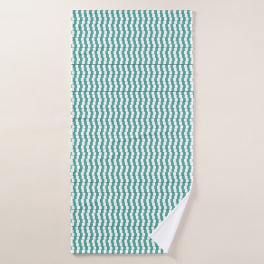 Lignes déroutantes turquoise (Serviette de bain)