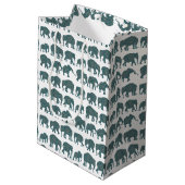 Lignes des éléphants de Paisley sur le sac cadeau  (Dos Angle)