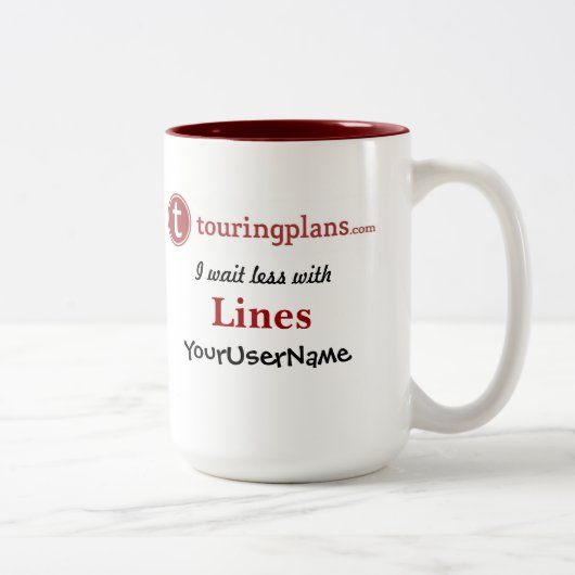 Lignes Deux Tons 15 oz. Mug (Droit)