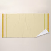 Lignes dorées tendance sur Champagne Beige (Serviette de bain)