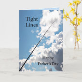 Lignes droites carte de père pour pêcheur (Fleur jaune)