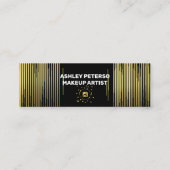 Lignes élégantes or Mini Carte de visite (Devant)