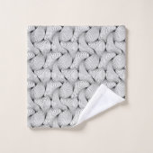 Lignes entrelacées noir et blanc uniques (Gant de toilette)