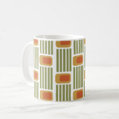 Lignes et boîtes vertes Café Mug (Devant gauche)