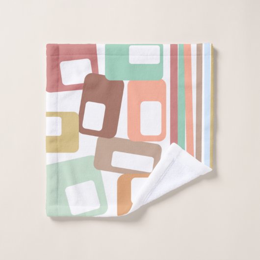 Lignes et rectangles (Gant de toilette)