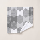 Lignes géométriques gris les années 50 moderne moy (Gant de toilette)