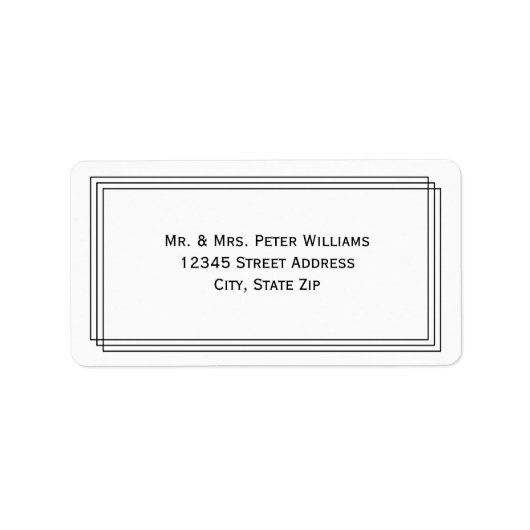 Lignes géométriques modernes - Étiquette de adress (Devant)