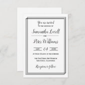 Lignes géométriques modernes - Faire-part de maria (Devant / Derrière)