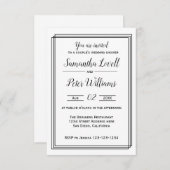 Lignes géométriques modernes - Invitation Wedding  (Devant / Derrière)