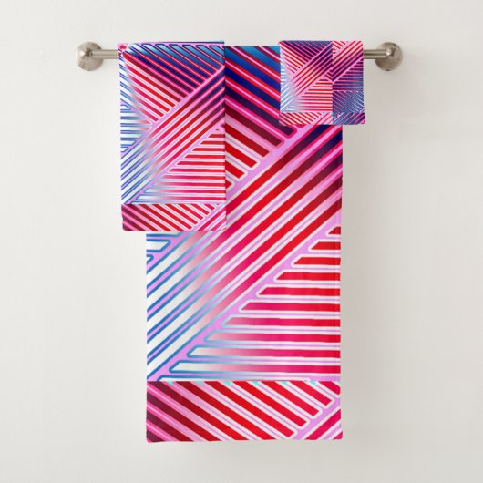 Lignes géométriques multicolores dégradées moderne (En situation)