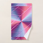 Lignes géométriques multicolores dégradées moderne (Serviette à main)