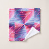Lignes géométriques multicolores dégradées moderne (Gant de toilette)