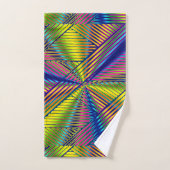 Lignes géométriques multicolores dégradées moderne (Serviette à main)