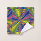 Lignes géométriques multicolores dégradées moderne (Gant de toilette)