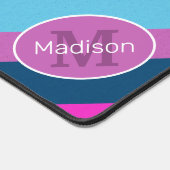 Lignes géométriques rétro de chaux rose bleu Monog (Coin)