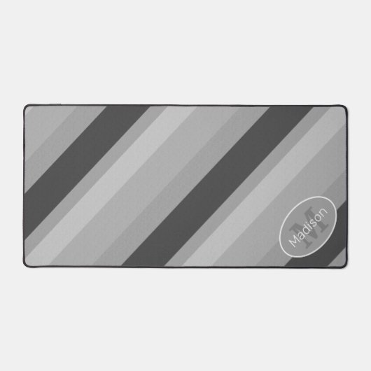 Lignes géométriques rétro en noir et blanc Monogra (Recto)