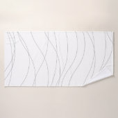 Lignes graphiques ondulées modernes, simples, chic (Serviette de bain)