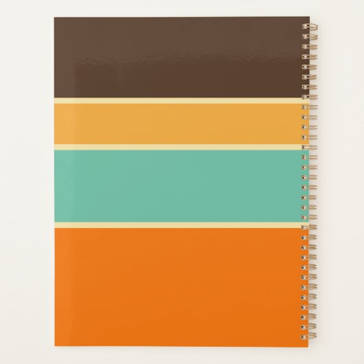 Lignes horizontales colorées de style rétro (Dos)