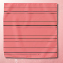 Lignes horizontales, foulard rouge à rayures noire