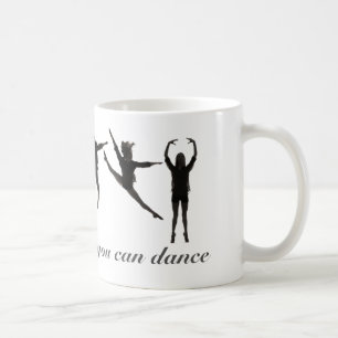 Lignes inspirées de tasse de café de danse belles