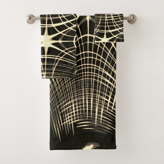 Lignes kaki répétées par vagues et croisées (En situation)