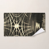 Lignes kaki répétées par vagues et croisées (Serviette à main)