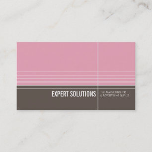 Lignes minimales modernes brun de CARTE DE VISITE