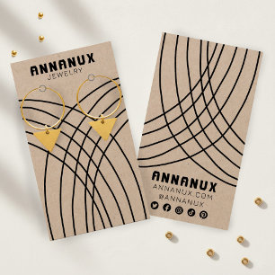 Lignes minimalistes à oreille Bijoux Afficher KRAF