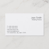 Lignes modernes carte de visite de wedding planner (Dos)