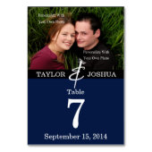 Lignes modernes Carte photo Deep Navy (Dos)