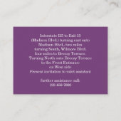 Lignes modernes Cartes de direction de prune profo (Dos)