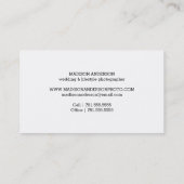 Lignes modernes | Cartes de visite photographique (Dos)