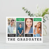 Lignes modernes Faire-part de graduation de frère (Debout devant)