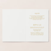 Lignes modernes | Invitation mariage Gold Foil (Intérieur)