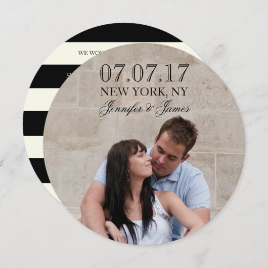 LIGNES MODERNES | PHOTO ENREGISTRER LA CARTE DE DA (Devant / Derrière)