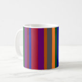 Lignes multicolores sur un mug classique (Devant gauche)