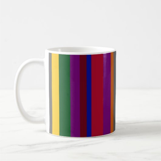 Lignes multicolores sur un mug classique (Gauche)