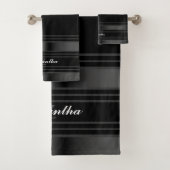 Lignes Noir, Argent Et Gris Simples (En situation)